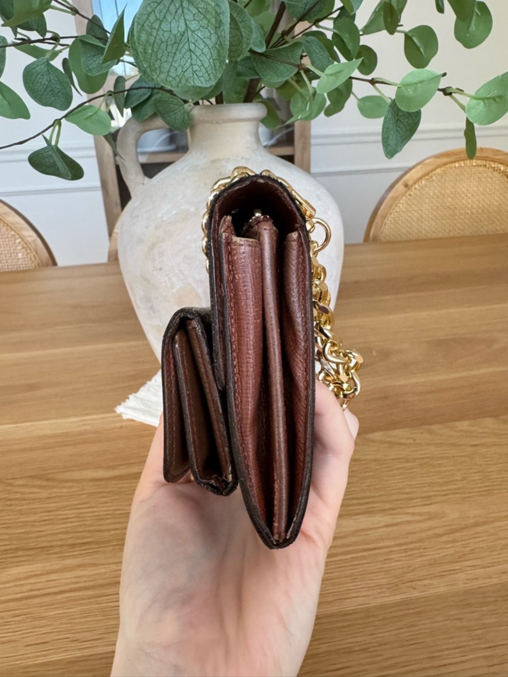 ✅AUTH✅SET OF LOUIS VUITTON WALLET ON A CHAIN+KEYHOLDER - Picture 5 of 16